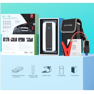 RAVPower 3-in-1 Jump Starter 11000mAh (RP-PB1225) - Gray