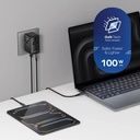 Ezzat 1-World2 100W 4-Port USB-C Dual AC Travel Adaptor (Black)