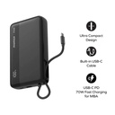 Ezzat 1-Power Ultra+ 20000mAh External Battery Pack with Built-in Cable