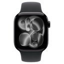 Apple Watch Series 11 GPS 42mm Jet Black Aluminium Case with Black Sport Band - S/M