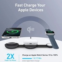 Anker MagGo Wireless Charging Station (3-in-1, Foldable Pad) Black