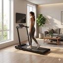 Smart Foldable Home Treadmill Supports up to 110 kg - Pink