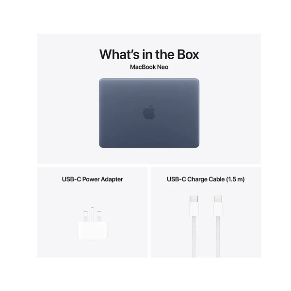 Apple MacBook Neo A18 Pro Chip With 6‑Core CPU and 5‑Core GPU - 8GB - 512GB SSD - Touch ID - Indigo