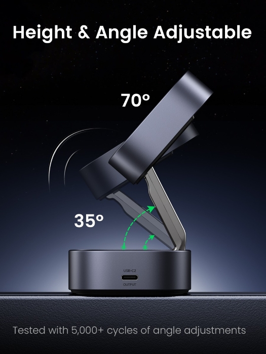 UGREEN 2-in-1 Magnetic Wireless Charger35278 7.5W (Space Grey)