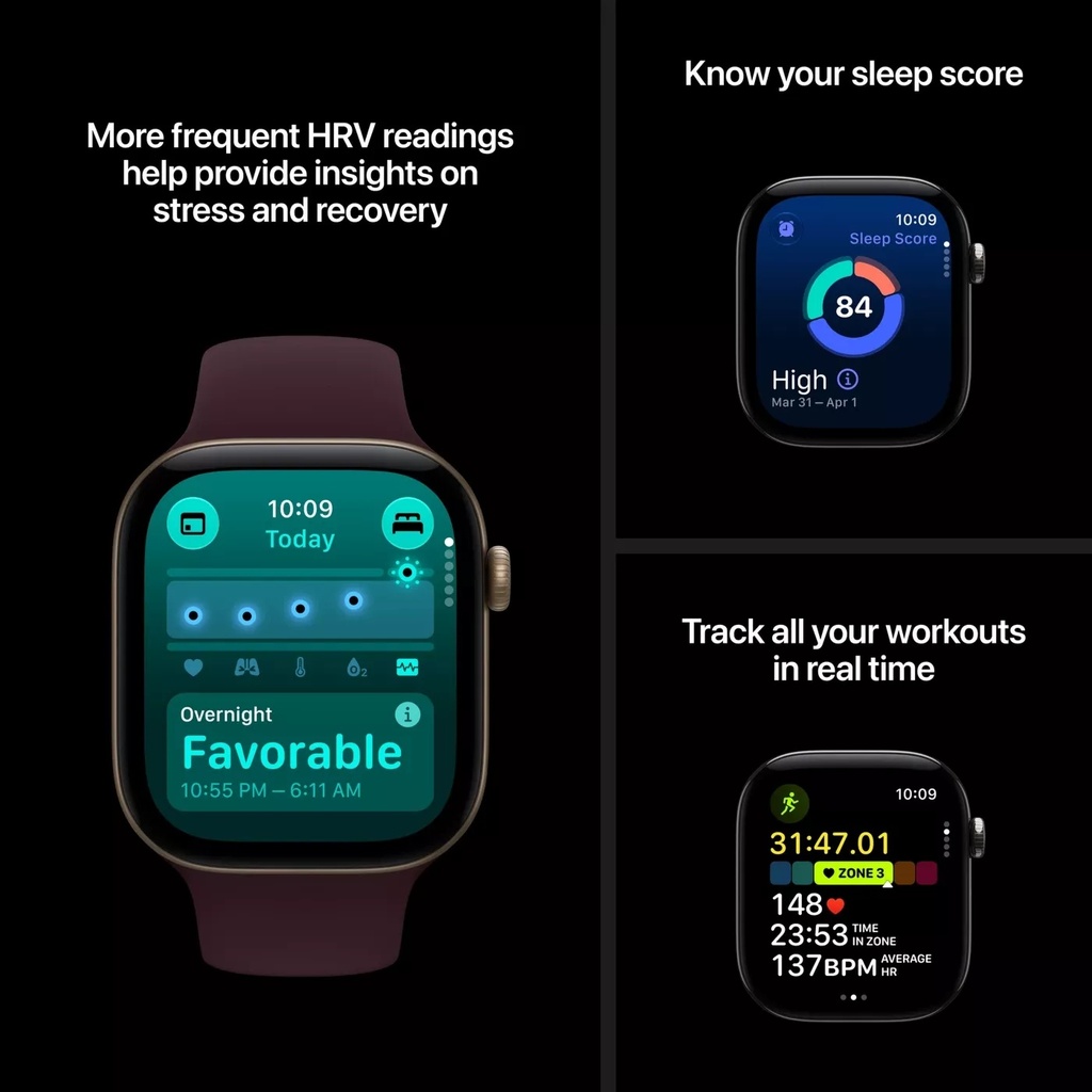 Apple Watch Series 12 42mm Aluminum GPS - Dark Bronze (S/M)
