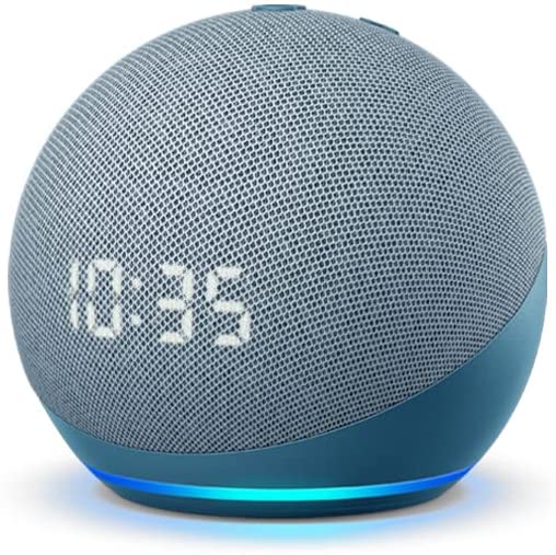 Amazon Echo Dot 5th Gen Smart Speaker with clock and Alexa - Twilight Blue