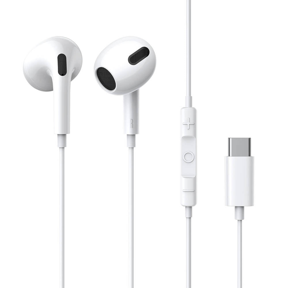 سماعة أذن سلكية Baseus C17 Enock USB-C جانبية داخل الأذن - أبيض