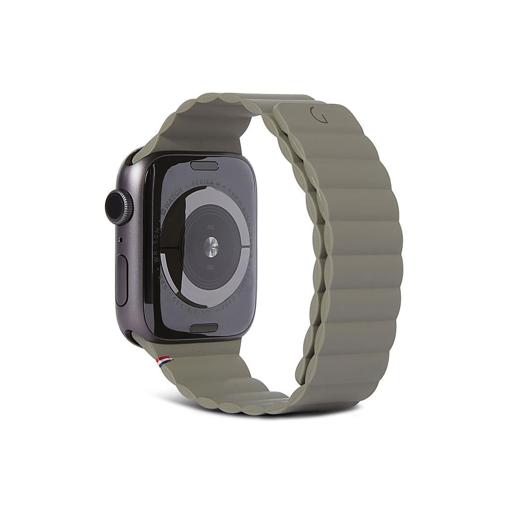 حزام مغناطيسي خفيف من السيليكون لساعة Apple Watch Series 1 8/SE/Ultra مقاس 49/45/44/42 مم - زيتوني