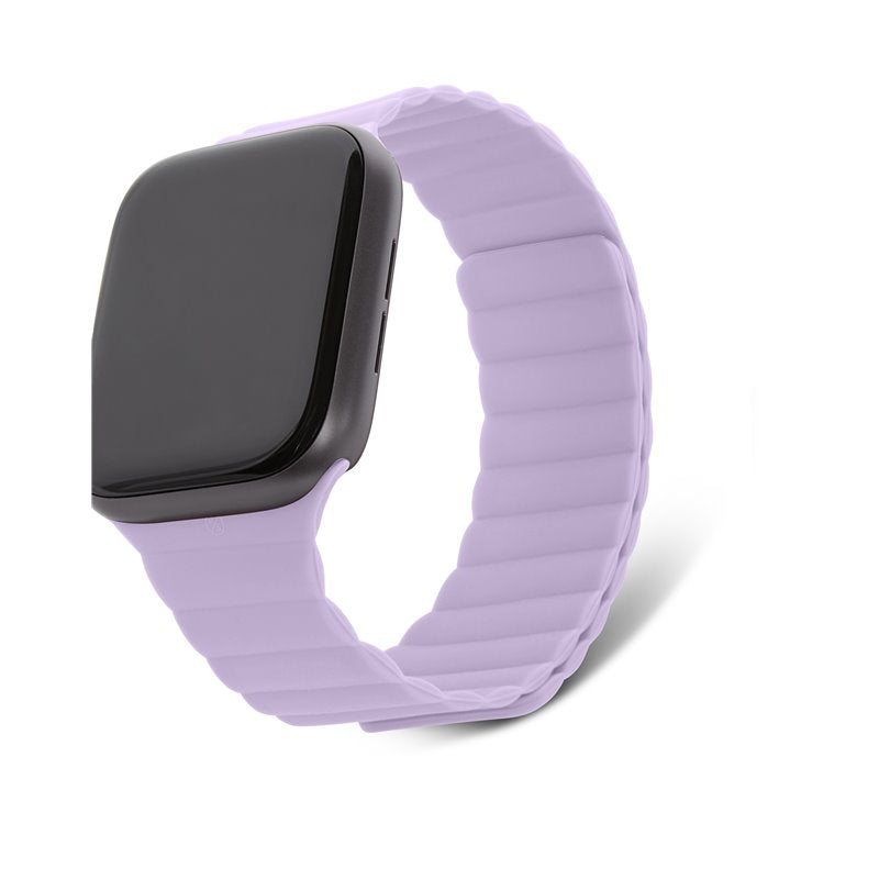 حزام ساعة Apple Watch مقاس 49/45/44/42 مم من سلسلة 1/8/SE/Ultra مصنوع من السيليكون المغناطيسي خفيف الوزن بلون لافندر