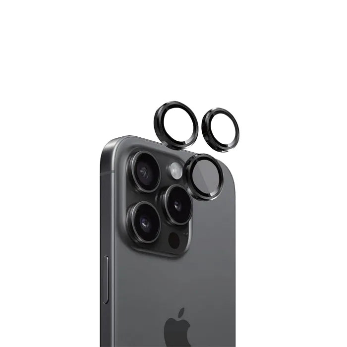 حلقات معدنية فردية لحماية عدسة الكاميرا من Eltoro لهاتف iPhone 15 Pro 6.1/6.7 - أسود