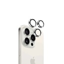 حلقات معدنية فردية لحماية عدسة الكاميرا من Eltoro لهاتف iPhone 15 Pro 6.1/6.7 - أبيض