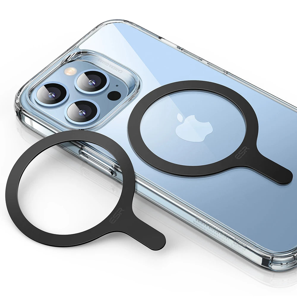 حلقة ESR HaloLock Universal Ring MagSafe 360 ​​- [عبوة من قطعتين] - أسود