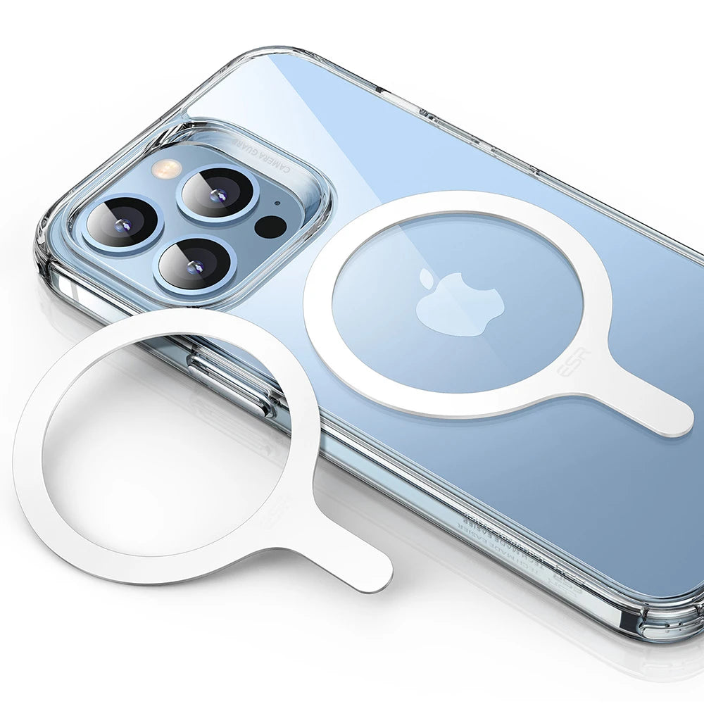 حلقة ESR HaloLock Universal Ring MagSafe 360 ​​- [عبوة من قطعتين] باللون الأبيض