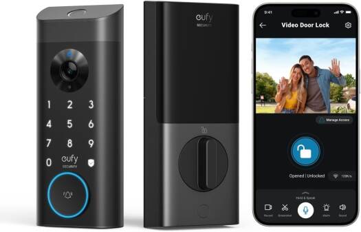Eufy Video Smart Lock FingerPrint & Wi-Fi - Black