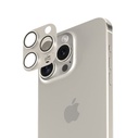 عدسة كاميرا Smartix Premium من الألومنيوم لهاتف iPhone 15 Pro/Pro Max باللون الأزرق والتيتانيوم.