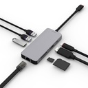 UNISYNK USB-C To 8-Port Hub 100W - Gray