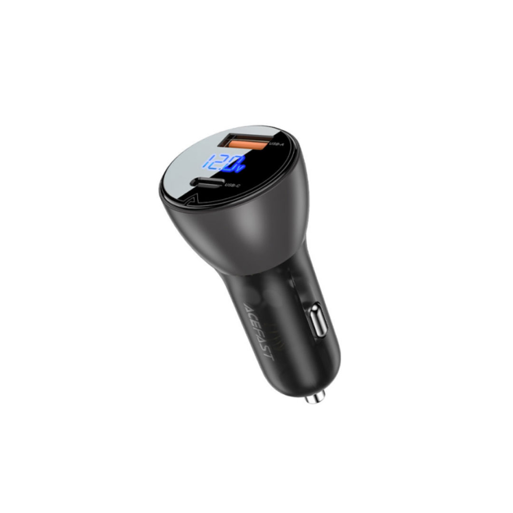 شاحن سيارة سريع AceFast B6 بقوة 63 واط، 1xUSB-C + 1xUSB-A