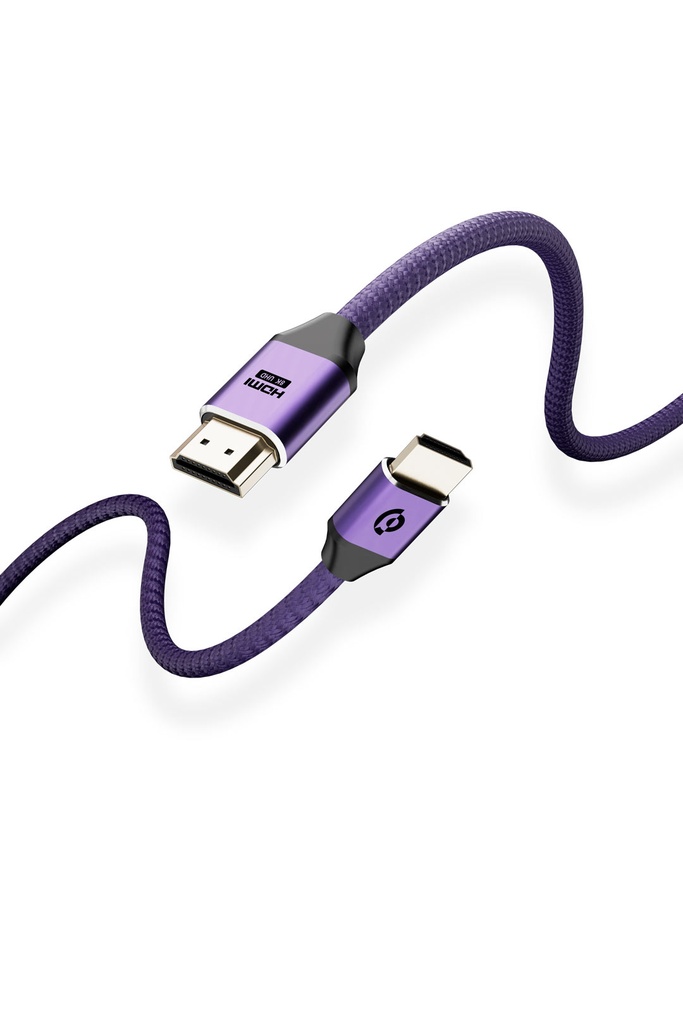 كابل HDMI مضفر 8K من باورولوجي بطول 2 متر - رمادي