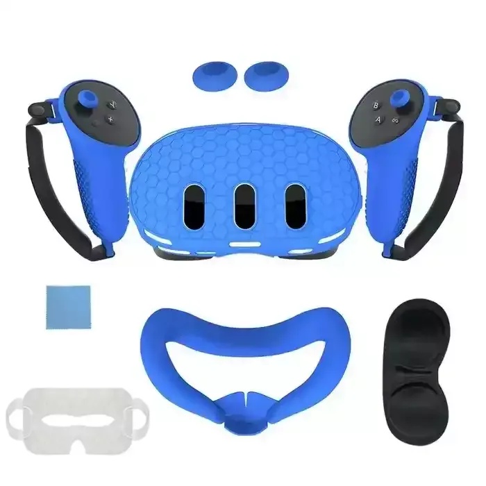 Silicone Kit For Meta Quest 3 With Pp Bag - Blue
