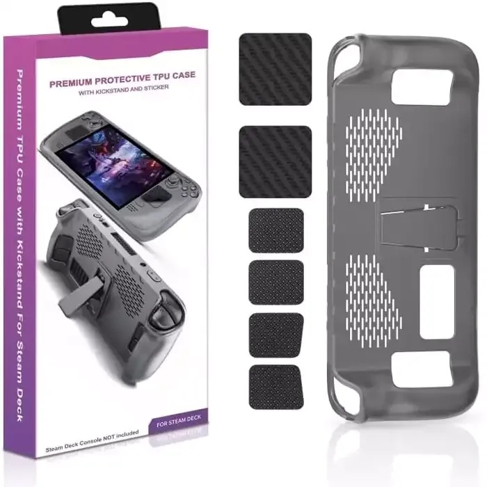 Kickstand Protective Case For Steam Deck Console - Grey
