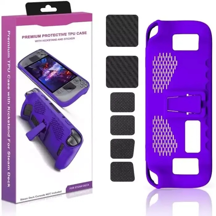 Kickstand Protective Case For Steam Deck Console - Purple