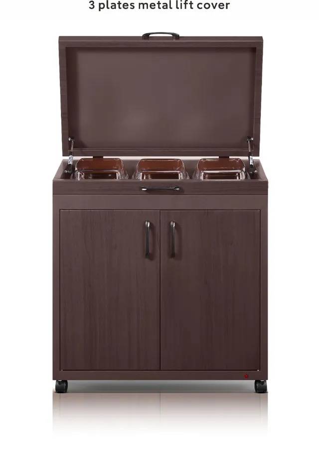 Elite Food Warmer Trolley-2 shelves-3 Plates