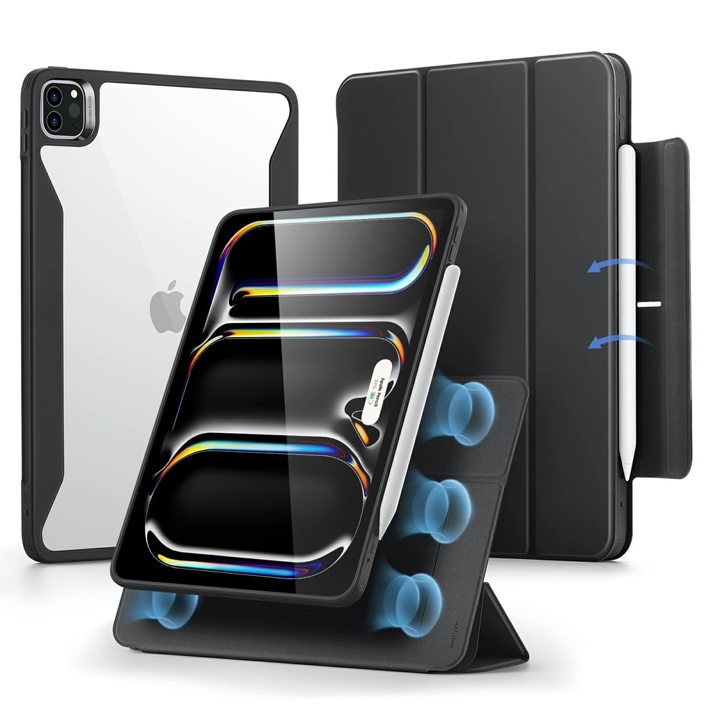 جراب ESR IPAD PRO 13" 2024 Rebound Hybrid 360 (أسود)