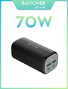 RP-PB208Pro 20000mAh GaN PD65W 4-Port Portable Charger  Offline Black