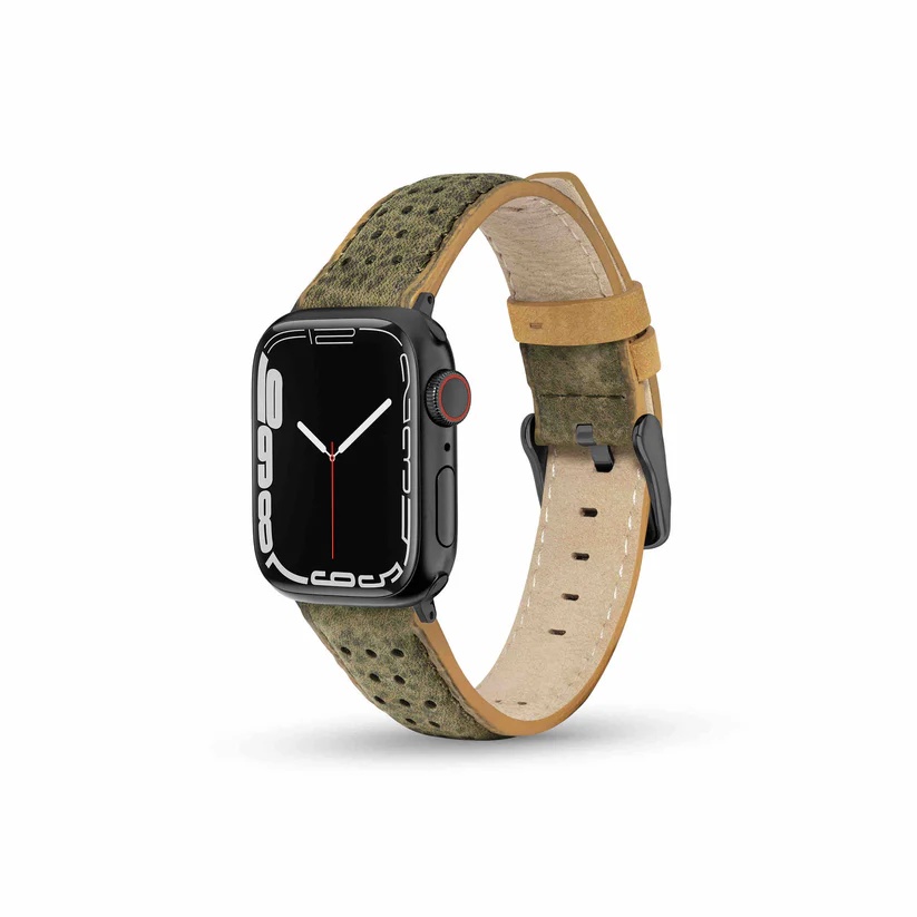 ساعة Timberland Amoskeag Apple Watch Ultra/42/44/45/49 الذكية بسوار جلدي مقاس 22 مم