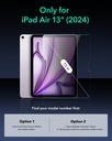 حماية شاشة ESR من الزجاج المقوى لجهاز iPad Air 13" 2024، عبوة واحدة