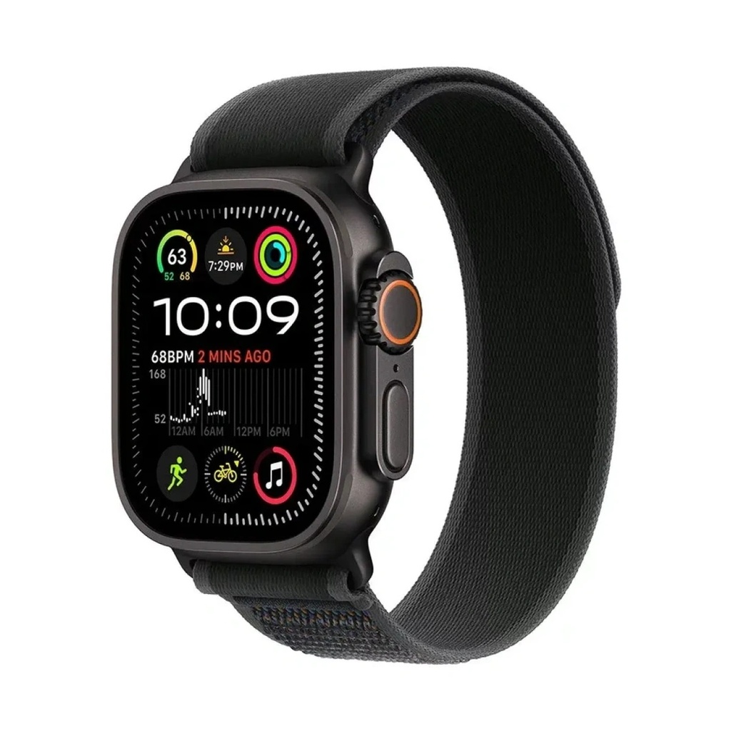 Apple Watch Ultra 2 GPS + Cellular 49mm Black Titanium Case with Black Trail Loop Black S/M