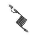 MOMAX Mag.link USB-C to C & Lightning Magnetic Cable 1m (Black)