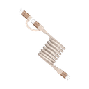 MOMAX Mag.link USB-C to C & Lightning Magnetic Cable 1m (Desert Titanium)