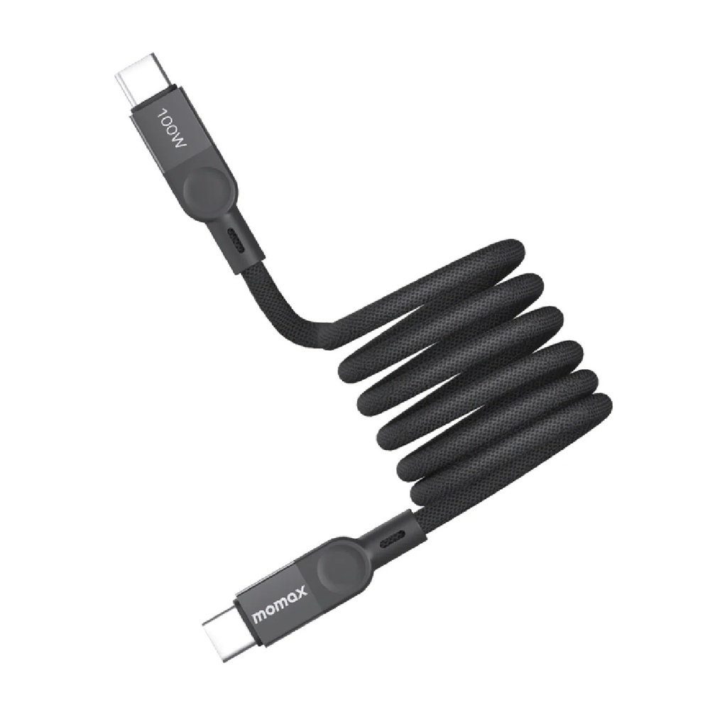 MOMAX Mag Link USB-C to USB-C 100W USB2.0 Magnetic cable 2m (Black)