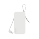 MOMAX 1-Power Vital+ 10000mAh Battery Pack with Dual Built-in USB-C Cable (White)