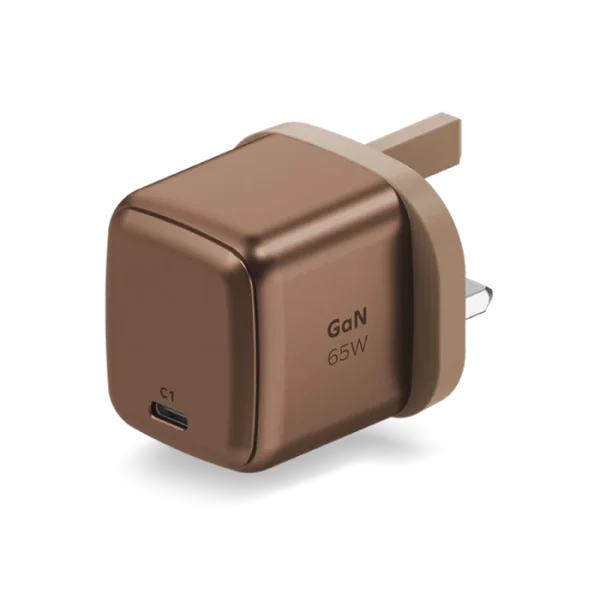 MOMAX 1-Charge 1-Port GaN 65W charger (UK) (Desert Titanium)