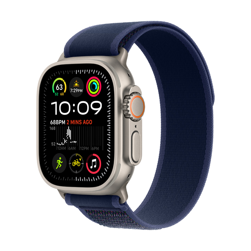 Apple Watch Ultra 2 GPS + Cellular 49mm Natural Titanium Case with BLUE TRAIL LOOP S/M