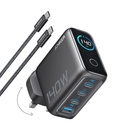 Anker Charger (140W, 4-Ports, PD 3.1) with USB-C Cable - Silver