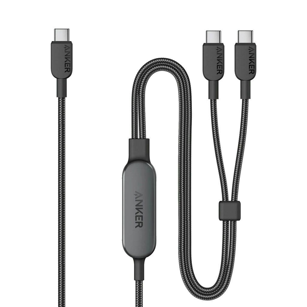 Anker 2-in-1 USB-C to USB-C Cable 140W (1.2m/4ft) - Black