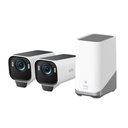 كاميرا EufyCam S3 Pro 4K (طقم كاميرتين) - أسود وأبيض