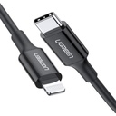 UGREEN USB-C to Lightning Cable Rubber Shell 2m (Black)US171