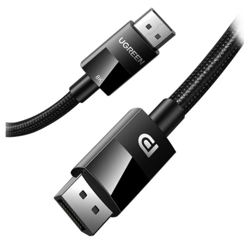 UGREEN DP 1.4 Male to Male Plastic Case Braided Cable 2m