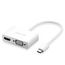 UGREEN USB Type C to HDMI + VGA Converter (White)