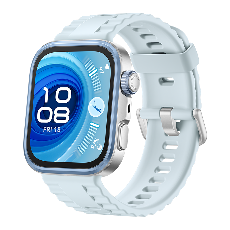 HUAWEI WATCH FIT 4 Pro Black Fluoroelastomer Strap Blue