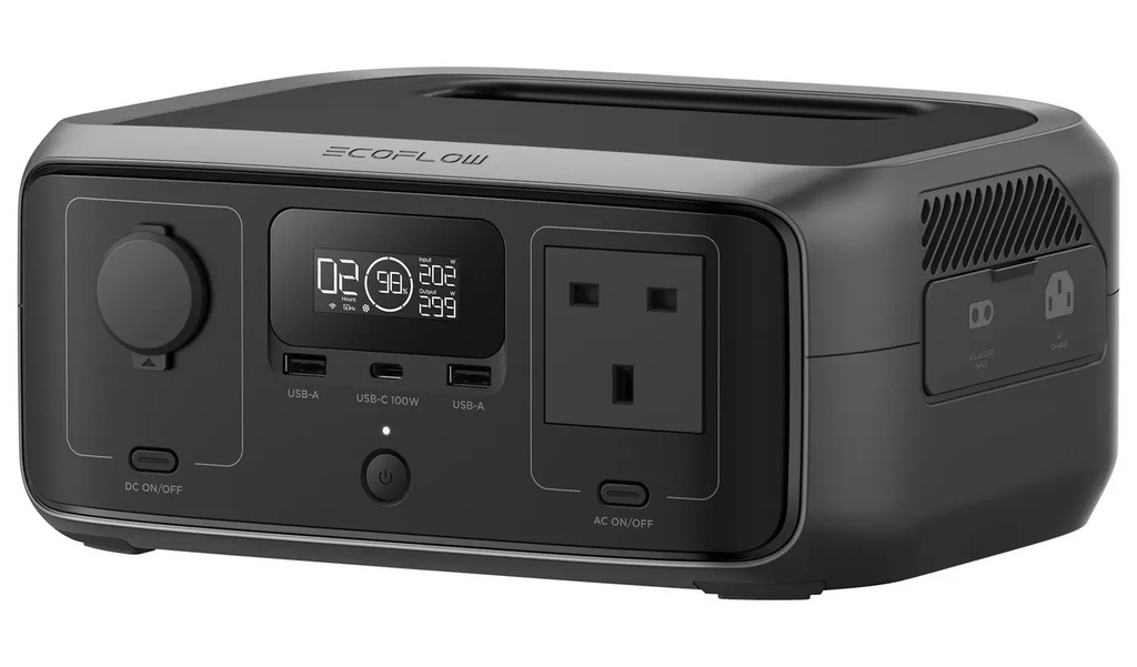 EcoFlow RIVER 3 Portable Power Station 245Wh capacity, 300W rated output, X-Boost up to 600W