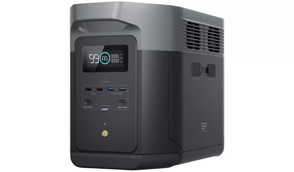 EcoFlow DELTA 2 Max Portable Power Station 2084Wh capacity, 2400W rated output, X-Boost up to 3100W