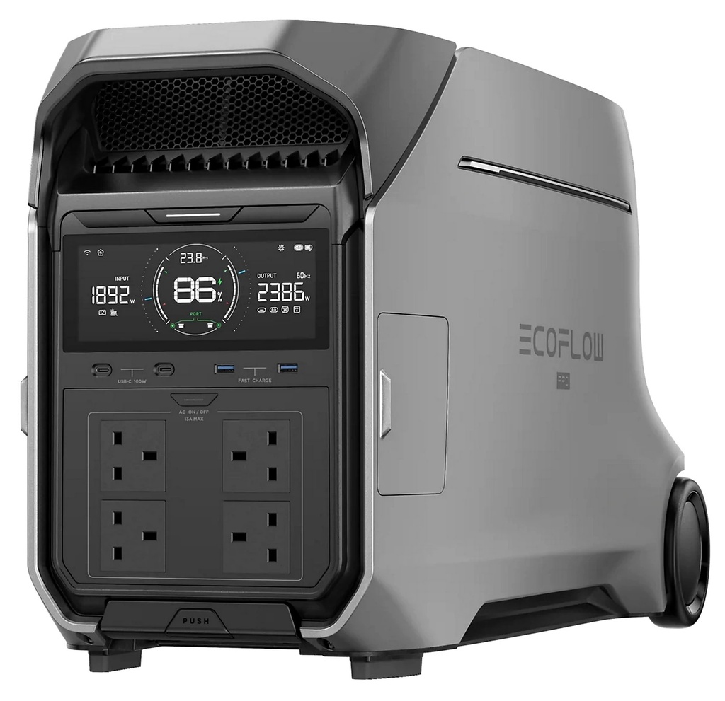 EcoFlow DELTA Pro 3 Portable Power Station 4096Wh capacity 4000W output, X-Boost up to 6000W