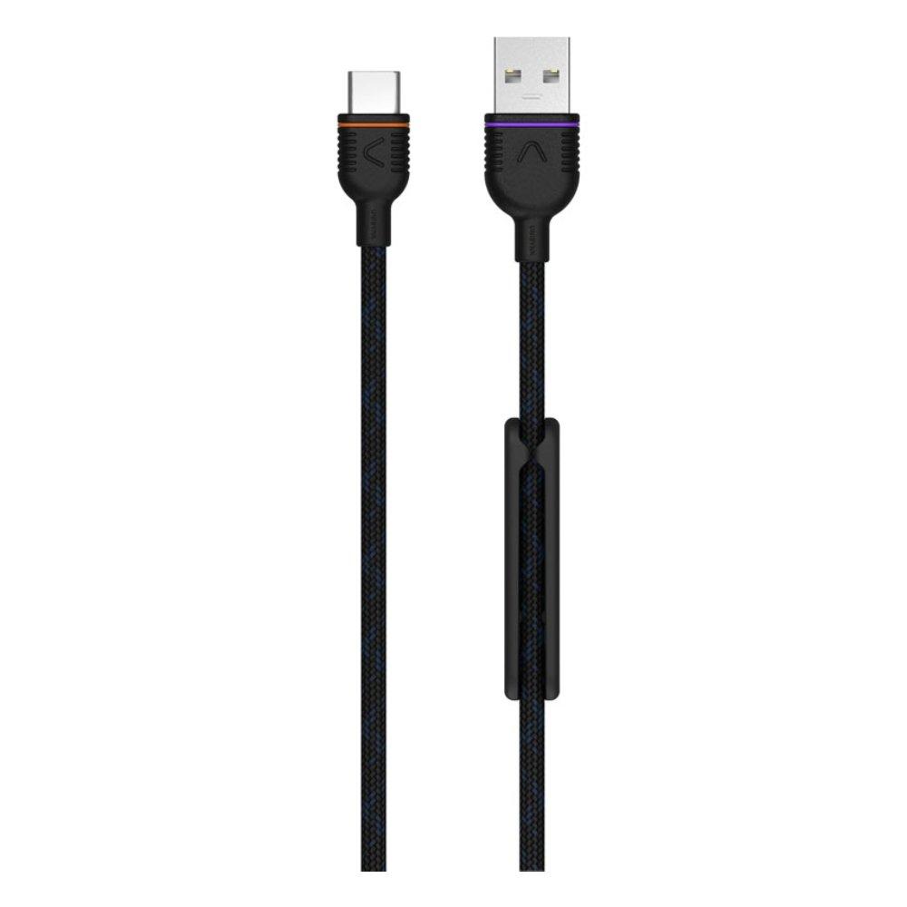 UNISYNK USB-A to USB-C Cable, 60W, 2M, 10273– Black
