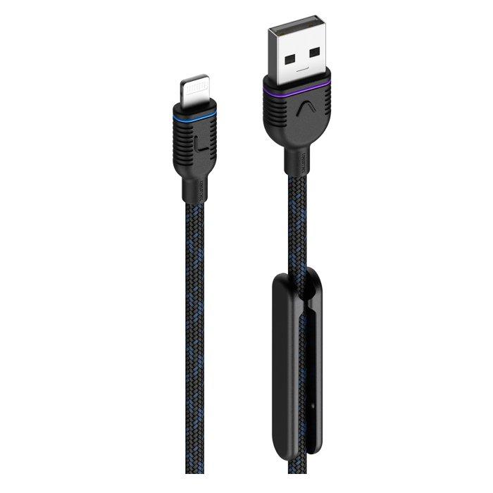 UNISYNK USB-A to Lightning Cable, 60W, 2.0m, 10274 - Black