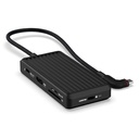 UNISYNK 8 Port USB-C Hub V2 laptop charger, 100W, 10385 – Black